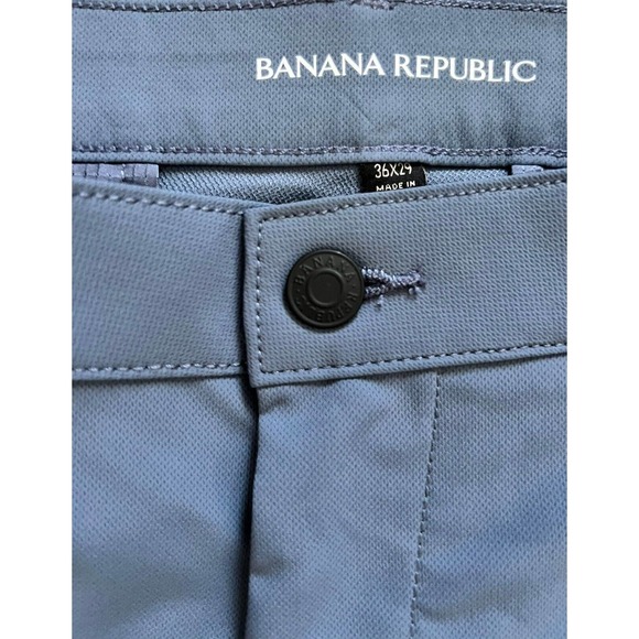Banana Republic NEW Pants 36x29 China Blue Straight Lightweight Moisture Wicking - Picture 5 of 9